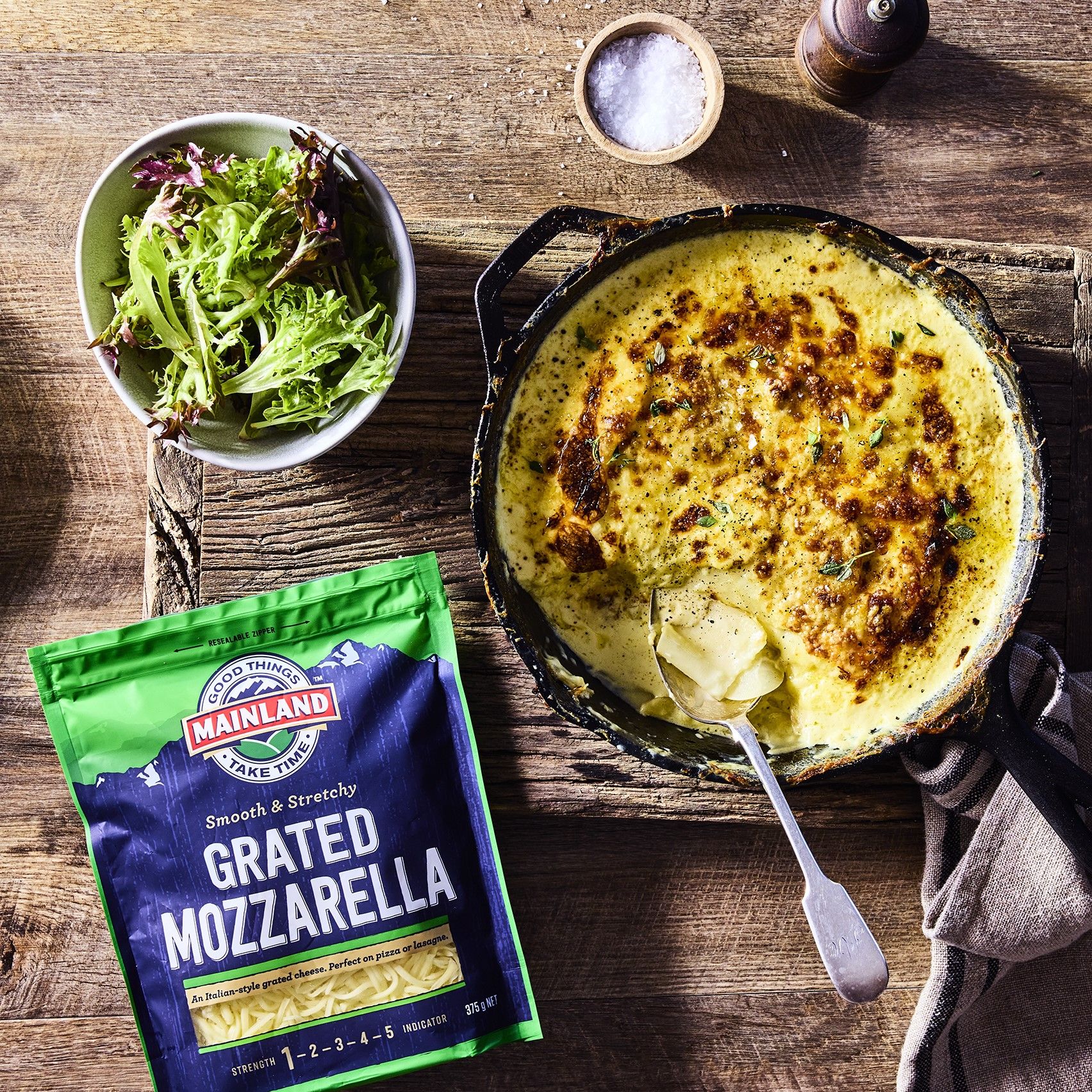 Mozzarella Potato Gratin